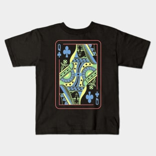 Queen of Clubs Night Mode Kids T-Shirt